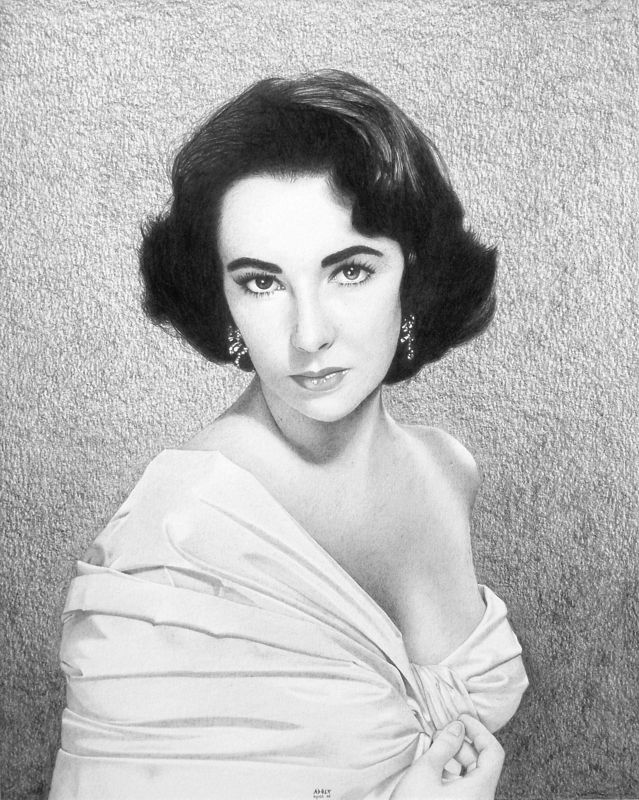 ELIZABETH TAYLOR DRAWING