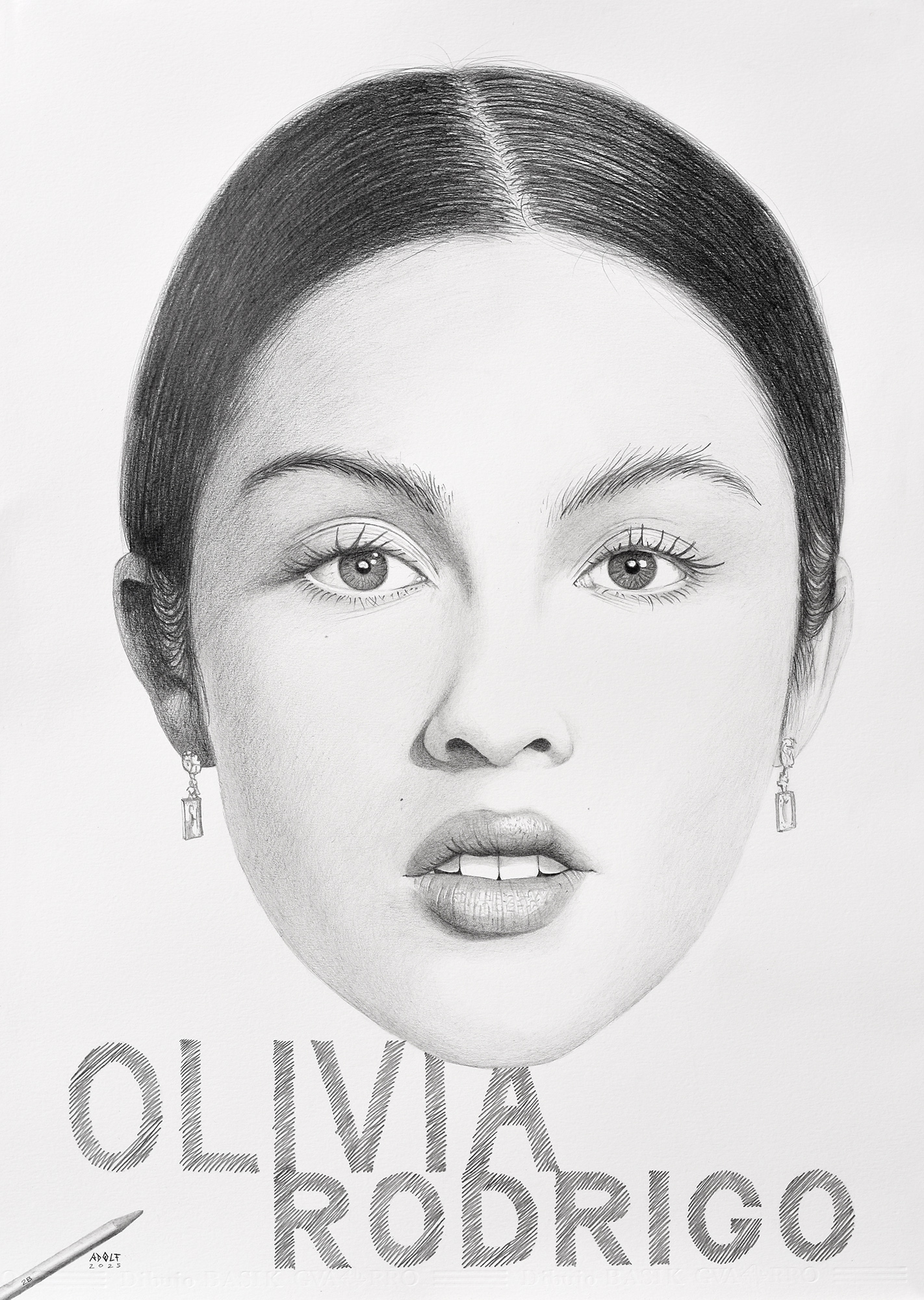 Olivia Rodrigo portrait drawing