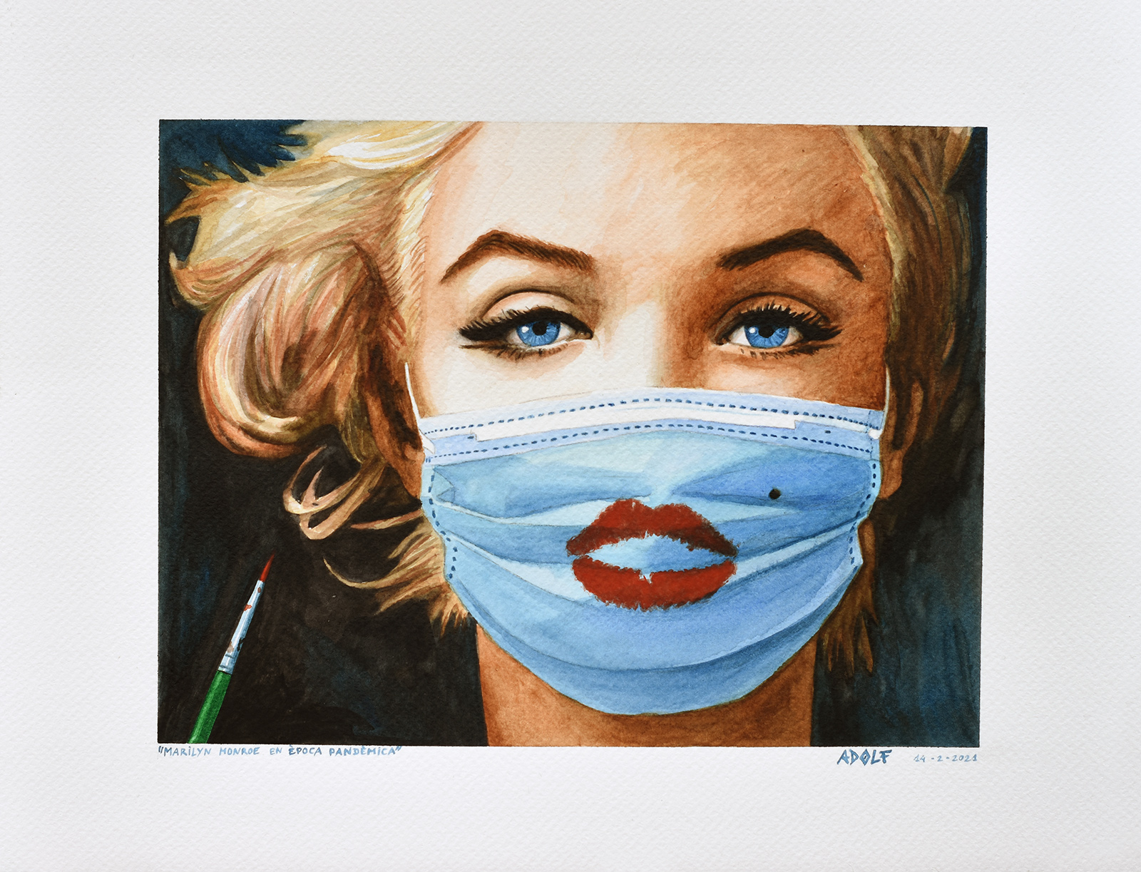 Marilyn Monroe COVID19 pandemic portrait