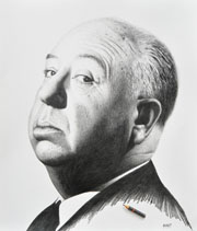 Alfred Hitchcock drawing