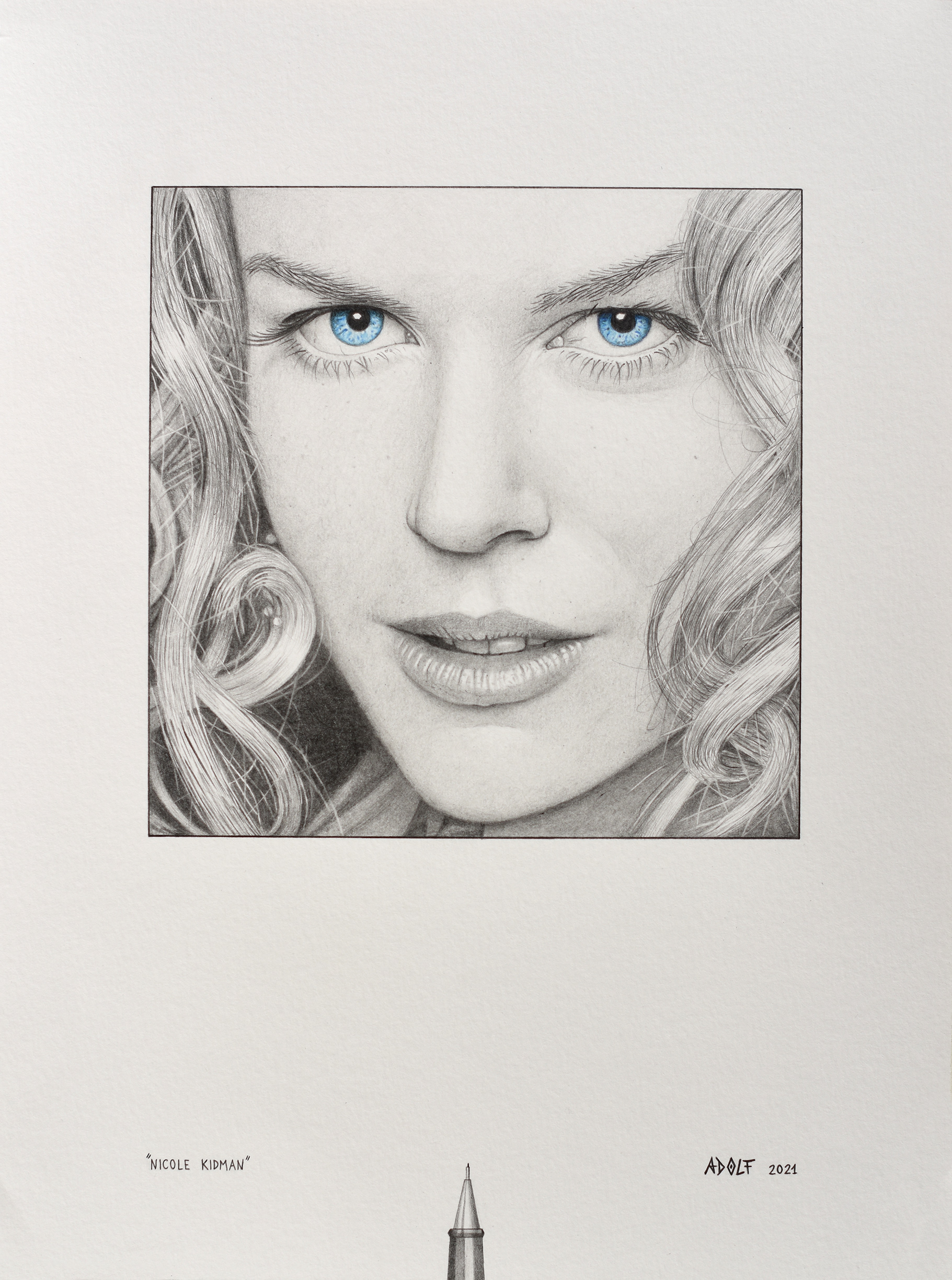 Nicole kidman pencil portrait