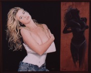 CLAUDIA SCHIFFER painting